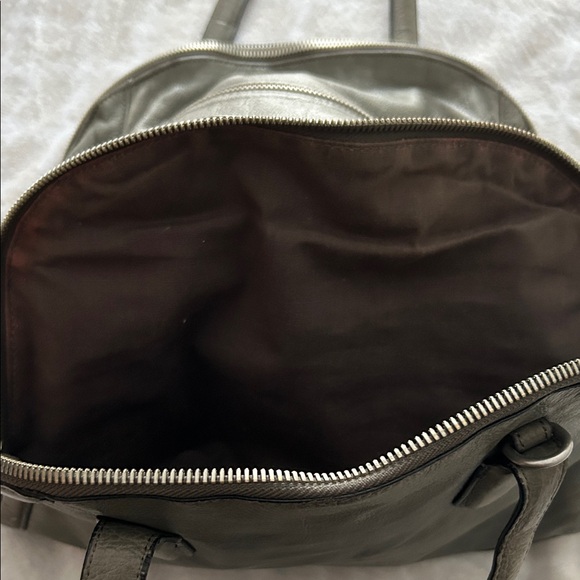 Leibeskind Berlin Olive Leather Double Strap Satchel Shoulder Bag, Large - Picture 9 of 15